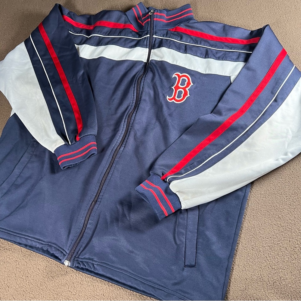 VINTAGE MAJESTIC AUTHENTIC BOSTON RED SOX MLB HEAVY ZIP-UP 2XT JACKET